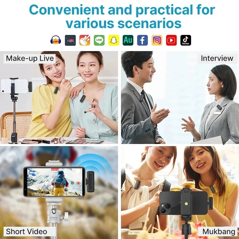 Ulanzi J12 Dual Wireless Microphone Type-C & iPhone (Official Product) - Image 5