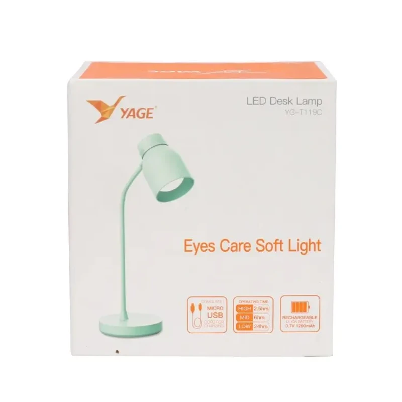 YG-T119C YAGE Desk Lamp Eye Protection Soft Light LED Table Lamp Rechargeable Learning Reading Led Bedroom Lamp - Image 5