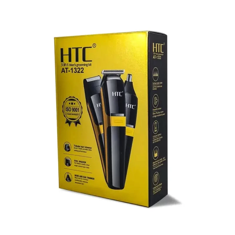 HTC At-1322 Professional 3 in 1 Rechargeable Clipper Trimmer Shaver mens grooming kit for men - Trimmer -Avatech - Image 3
