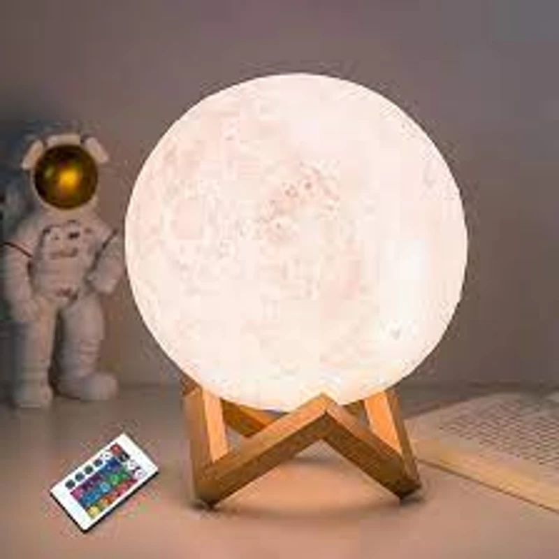 【Cathery Baby Store】Photo/Text Custom 3D Print Moon Touch Moon Light Rechargeable Bedroom Night Light Home Decor for kids,Lover - Image 4