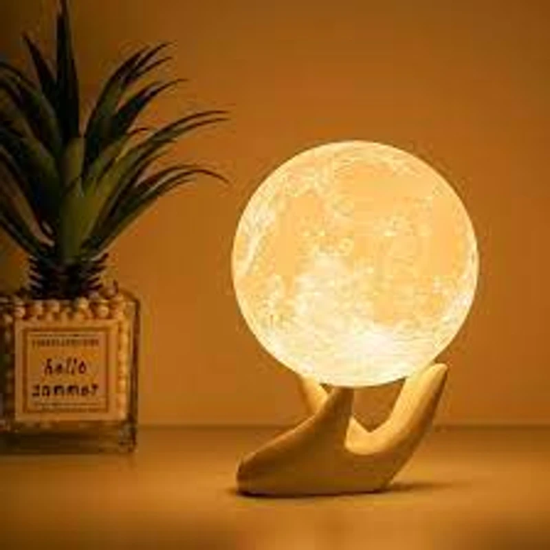 【Cathery Baby Store】Photo/Text Custom 3D Print Moon Touch Moon Light Rechargeable Bedroom Night Light Home Decor for kids,Lover - Image 5