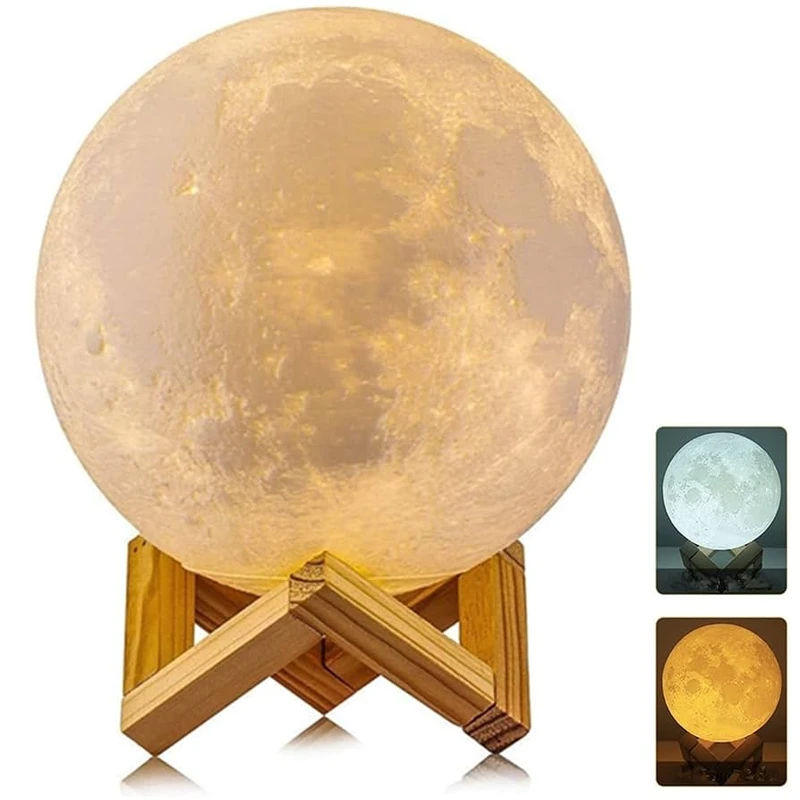 【Cathery Baby Store】Photo/Text Custom 3D Print Moon Touch Moon Light Rechargeable Bedroom Night Light Home Decor for kids,Lover - Image 6