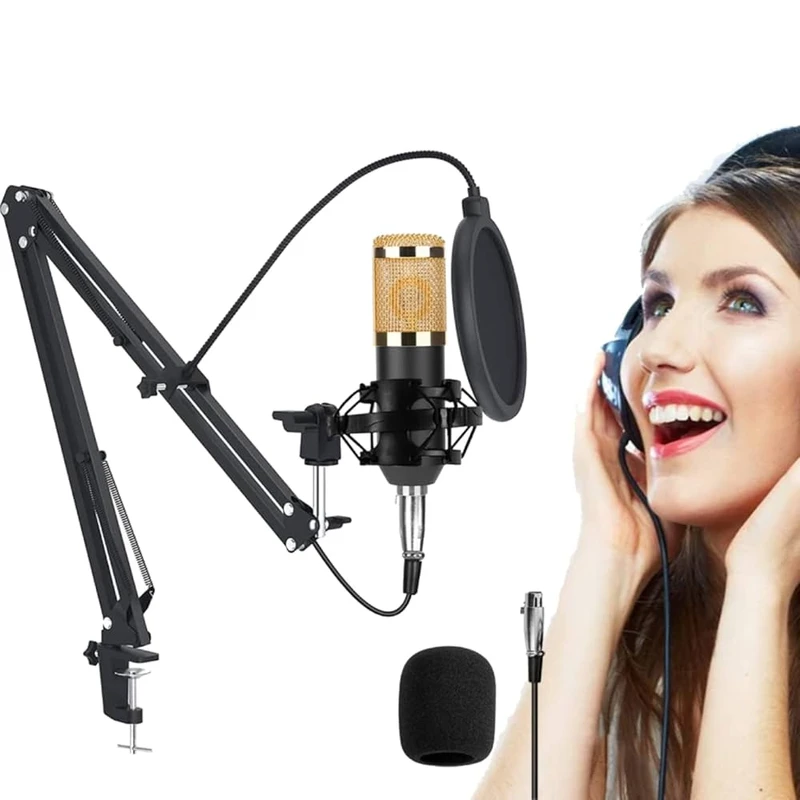 BM800 Condenser Microphone With PHANTOM Power Supply BM800 Microphone BM 800 mic for pc BM-800 microphone for mobile studio microphone for recording - Image 7