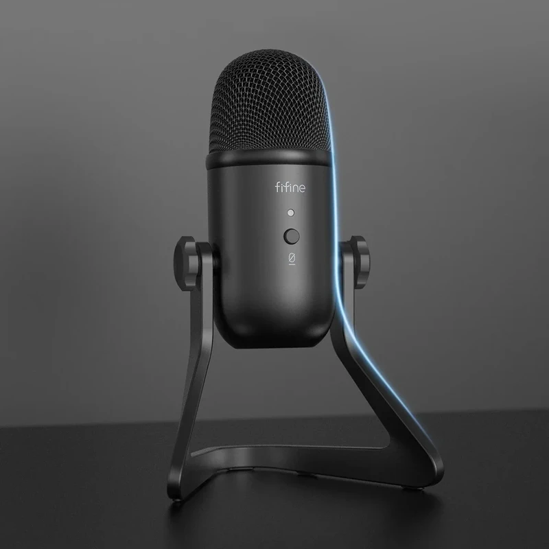 Fifine K678 Studio USB Microphone with a Live Monitoring & Gain Controls for Podcasting – Black - Image 3