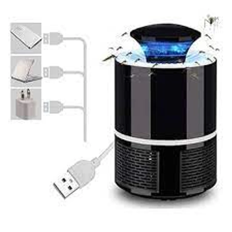 1Pcs Black/White 5V/5W USB Charging Quiet Washable Mosquito Killer Lamp Fly Catcher Insect Trap Light for Home Bedroom/Camping