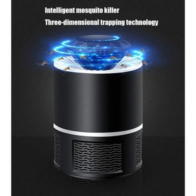1Pcs Black/White 5V/5W USB Charging Quiet Washable Mosquito Killer Lamp Fly Catcher Insect Trap Light for Home Bedroom/Camping