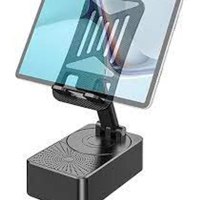 Foldable Mobile Phone Desk Holder,Wireless Speaker with Stand - 3 in 1 Mobile Phone Holder,360 Rotating Phone Stand,Phone Stand with Speaker, Cellphone Holder with Bluetooth Speaker - Image 5
