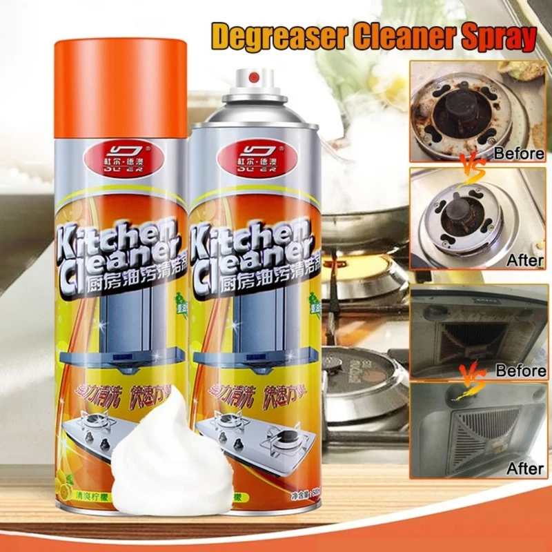 500ml Foam Cleaner Kitchen Grease Cleaner StainRemover Cleaner Spray Magic Kitchen Degreaser Products Foam Home Cleaning