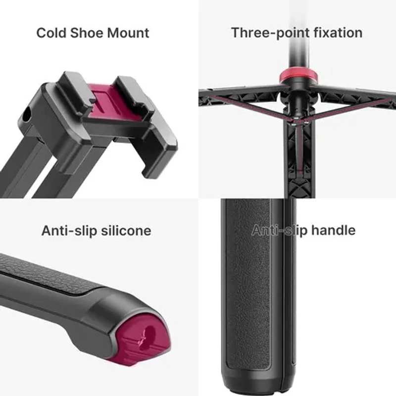 ULANZI MT-44 Extendable Tripod Selfie Stick Phone Holder Clip Vlog Mount For Smartphone DSLR Go Pro Cameras - Image 3