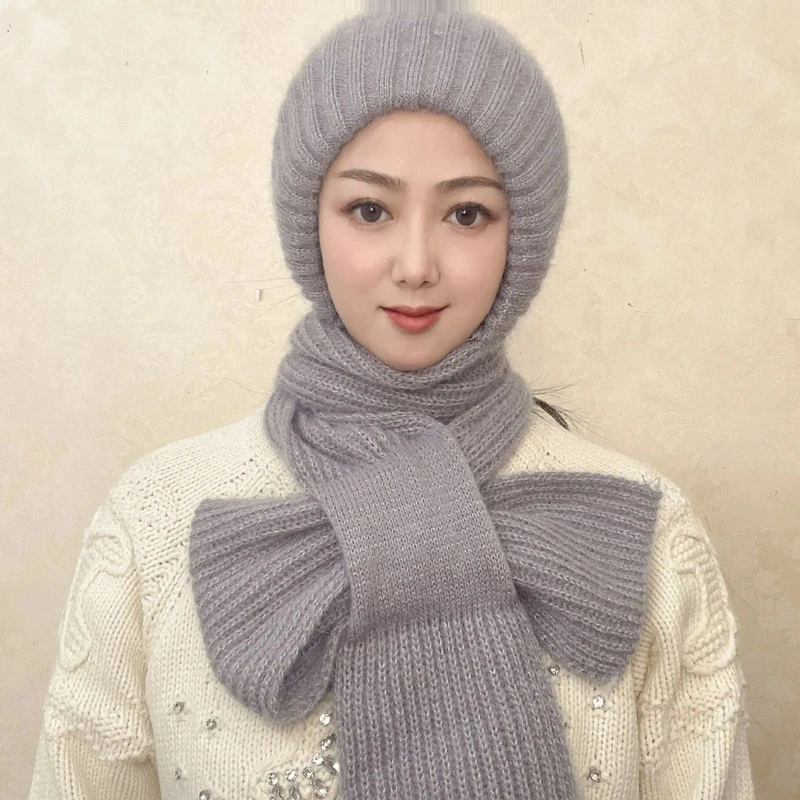 2 in 1 Winter Protection Windproof Cap with Scarf