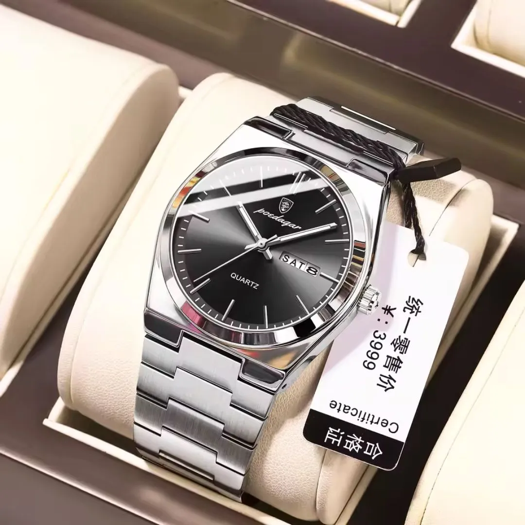 Man Stylish Watch (Black)