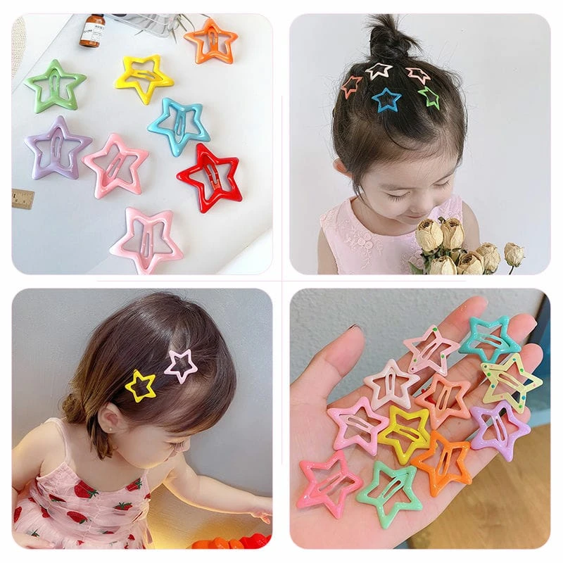 Girls star hairpin children's five-pointed star hairpin princess broken hairpin little girl headdress.