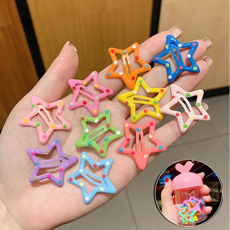 Girls star hairpin children's five-pointed star hairpin princess broken hairpin little girl headdress.