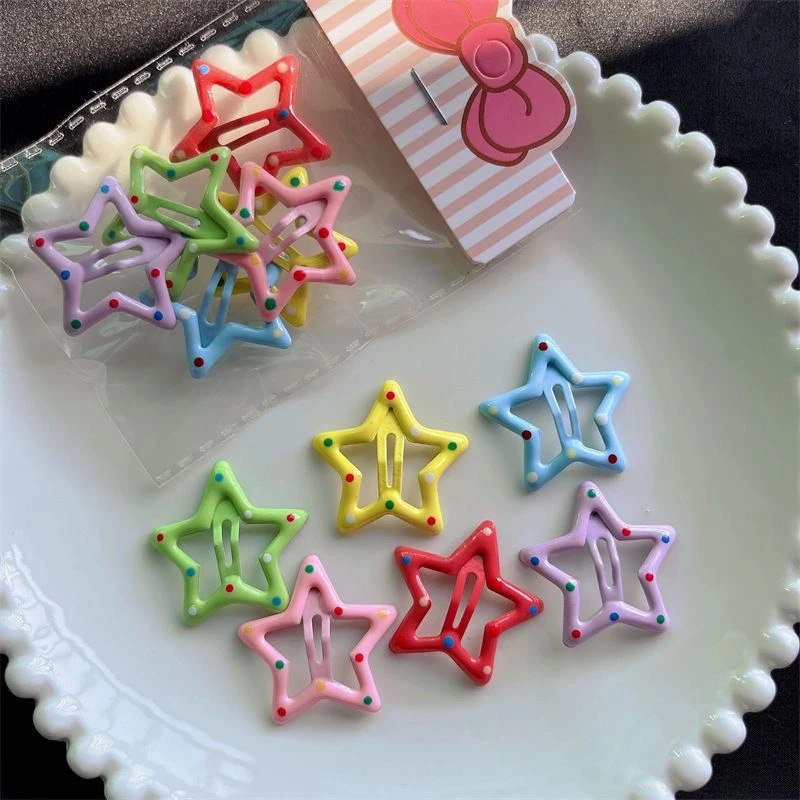 Girls star hairpin children's five-pointed star hairpin princess broken hairpin little girl headdress. - Image 3