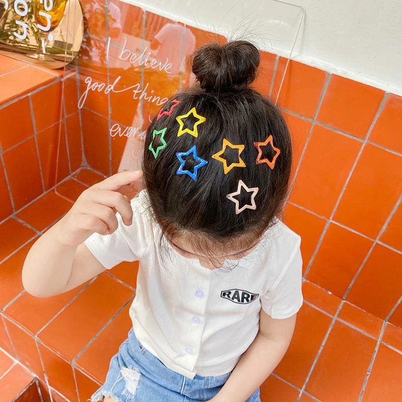 Girls star hairpin children's five-pointed star hairpin princess broken hairpin little girl headdress. - Image 4