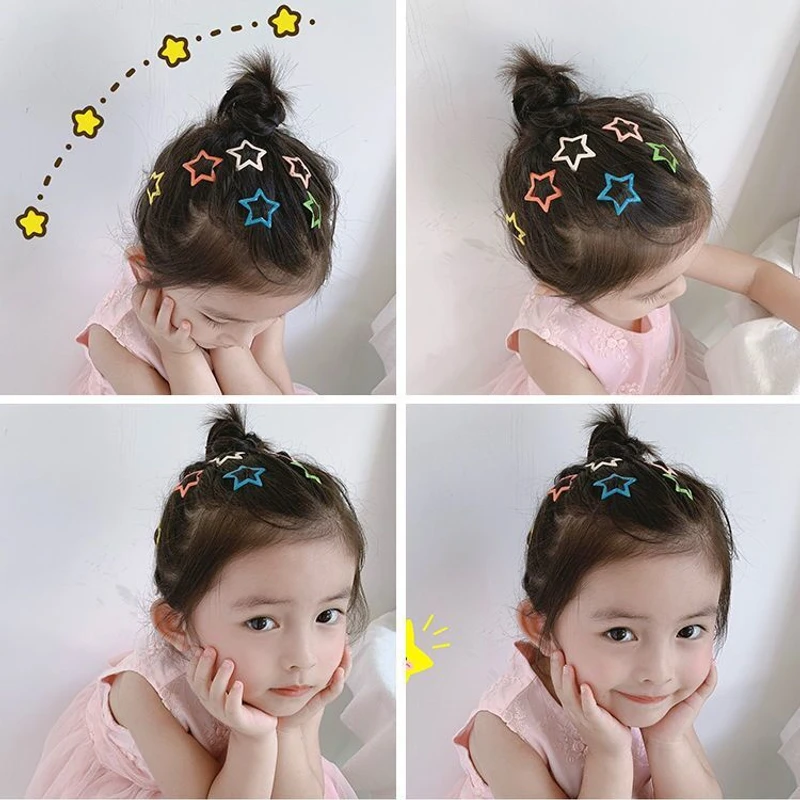 Girls star hairpin children's five-pointed star hairpin princess broken hairpin little girl headdress. - Image 5