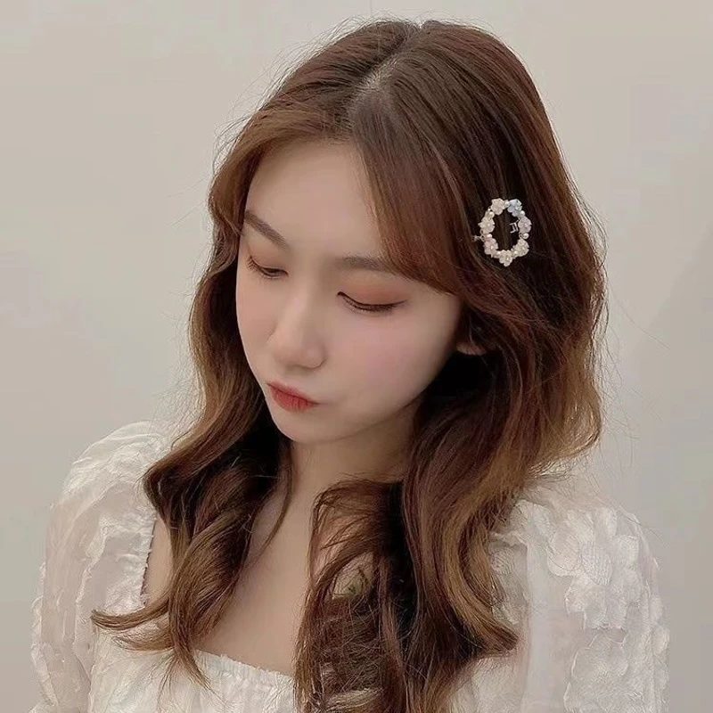 Colorful crystal flower four- hairpin set