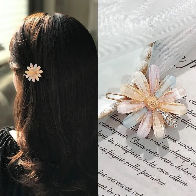 Colorful crystal flower four- hairpin set - Image 6
