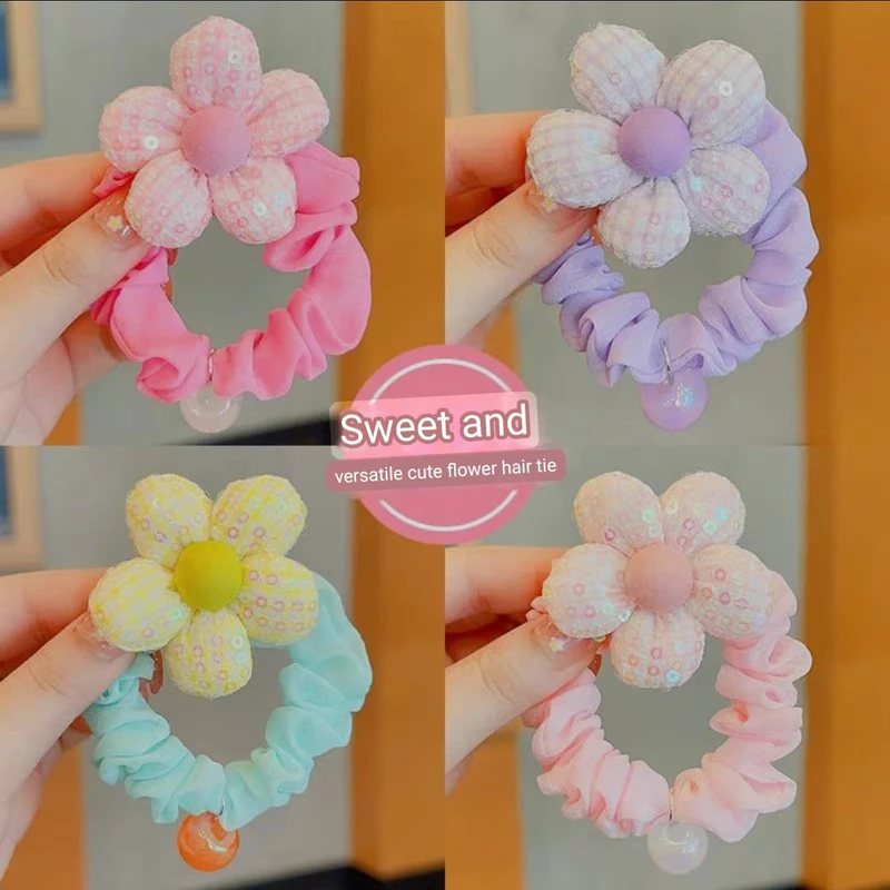 Korean high-definition version of sequined big flower baby hairband - Image 3