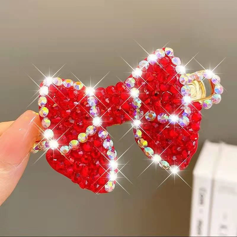 💖💖Korean New Year Red Rhinestone Hairpin Clip 💖💖 - Image 7