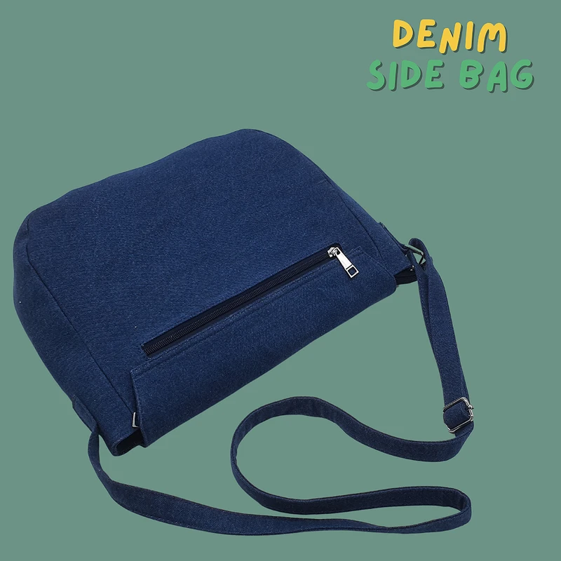 Rh-04 Sky Blue Denim Ladies Side bag - Image 5