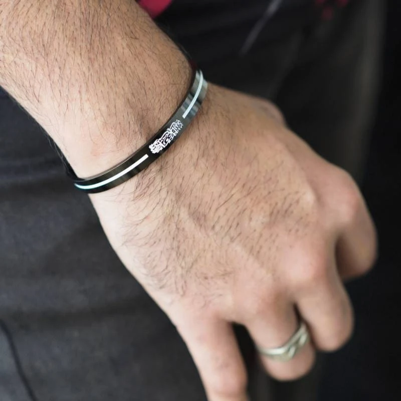 Ayatul Kursi Cuff Stainless Steel Bracelet - Thumbnail 5