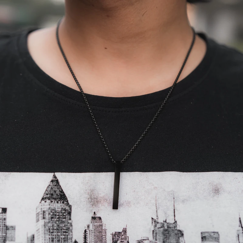 Men style Locket (Black & Silver Edition)