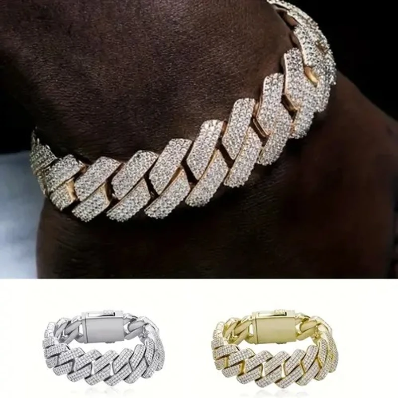 Metal, Stone, Alloy, Steel, Stainless Steel Cubic Zirconia, Diamond, Crystal Platinum, Rhodium, Sterling Silver Bracelet