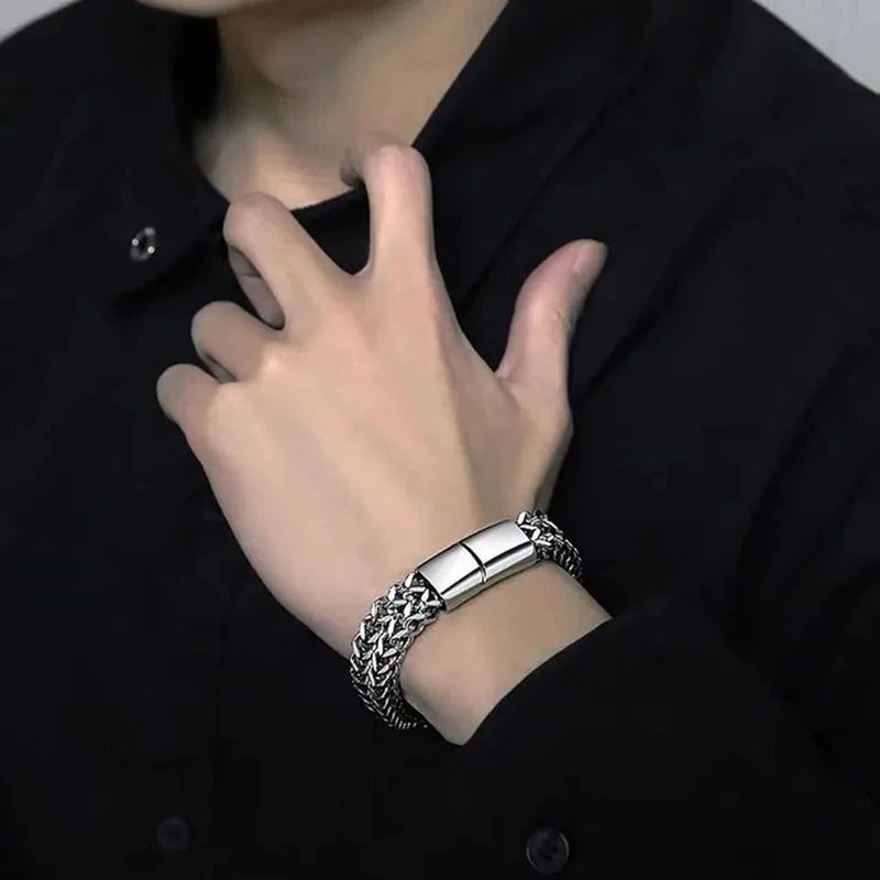 Retro Link Titanium Bracelet - Thumbnail 3