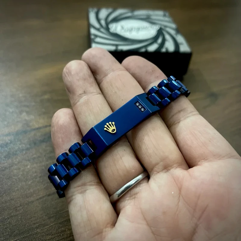 Stainless Steel  Crown Jubilee Bracelet for Men's Fashion Accessories - Thumbnail 4