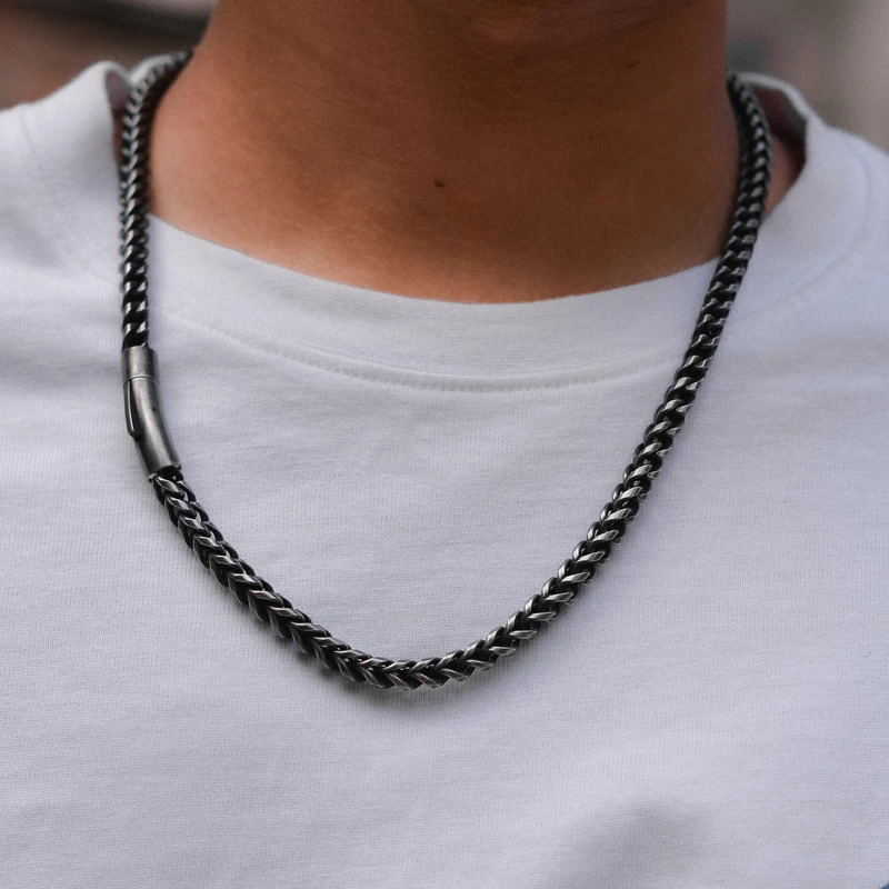 Men's Fashion Iced Chain and Bracelet Set