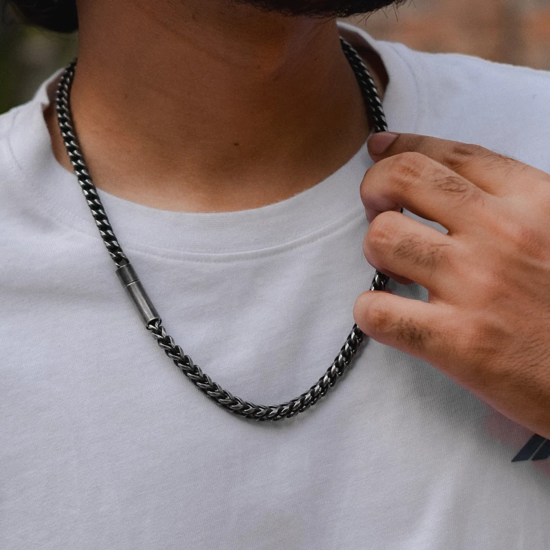 Men's Fashion Iced Chain and Bracelet Set - Thumbnail 3