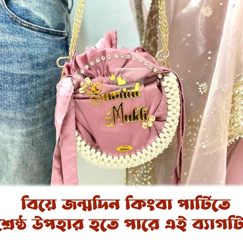 Crystal pearl customizable Hand made  trendy ladies   Party bag