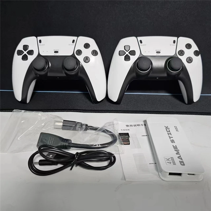 M15 4K Pro Game Stick 64G 30000 Video Game Console 2.4G Double Wireless Controller 4K Retro Game TV Stick Retro Classic Games