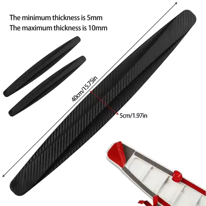 2 Pcs Car Bumper protector Strip (Black Color) - Image 3