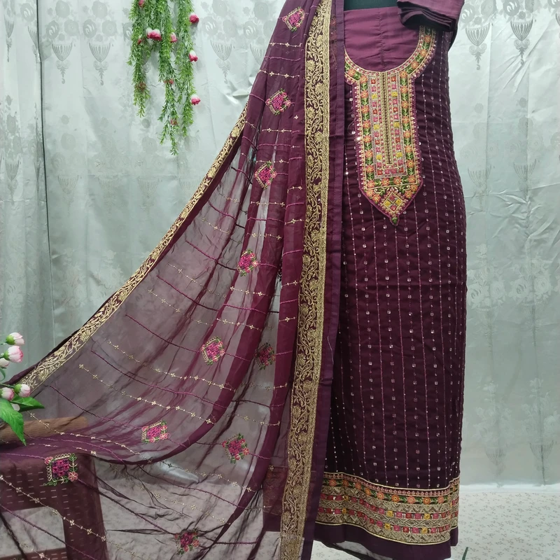 জর্জেট কাজ করা ০৩৬
