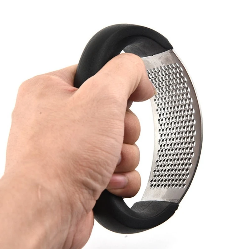 Stainless Steel Arc-Shaped Garlic Press - Image 4