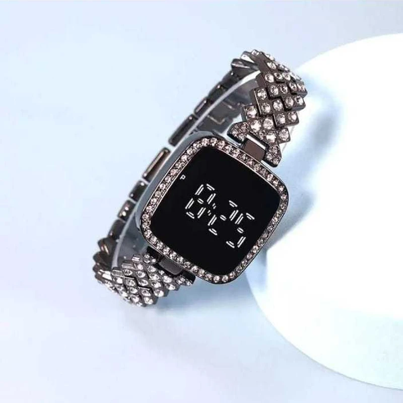 White stone touch screen ladies watch - Image 4
