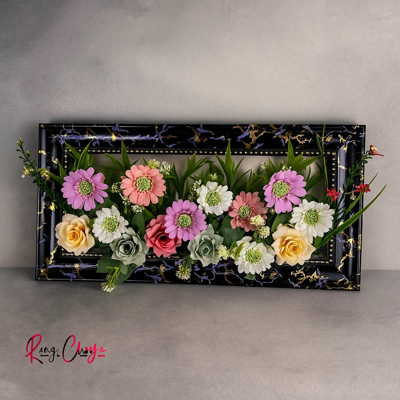Home Decor Artificial Flower Frame