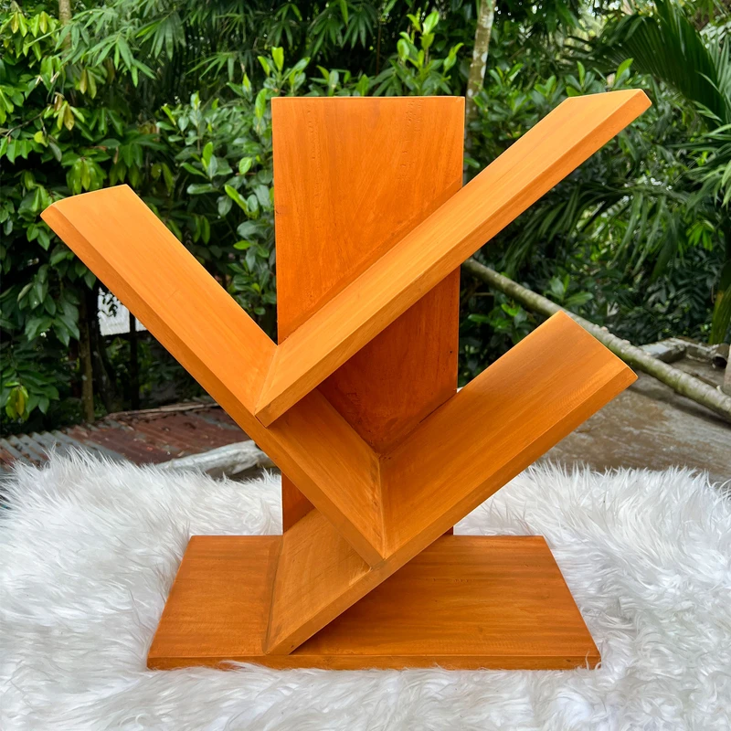 Wooden 3 Layers Tree Mini Bookshelf