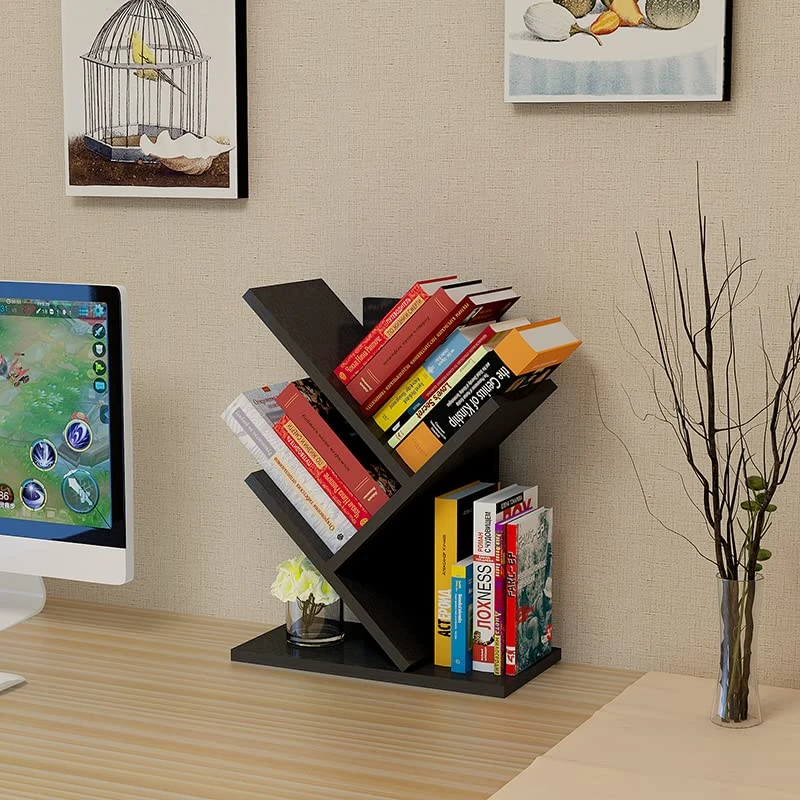 Wooden 3 Layers Tree Mini Bookshelf - Image 4