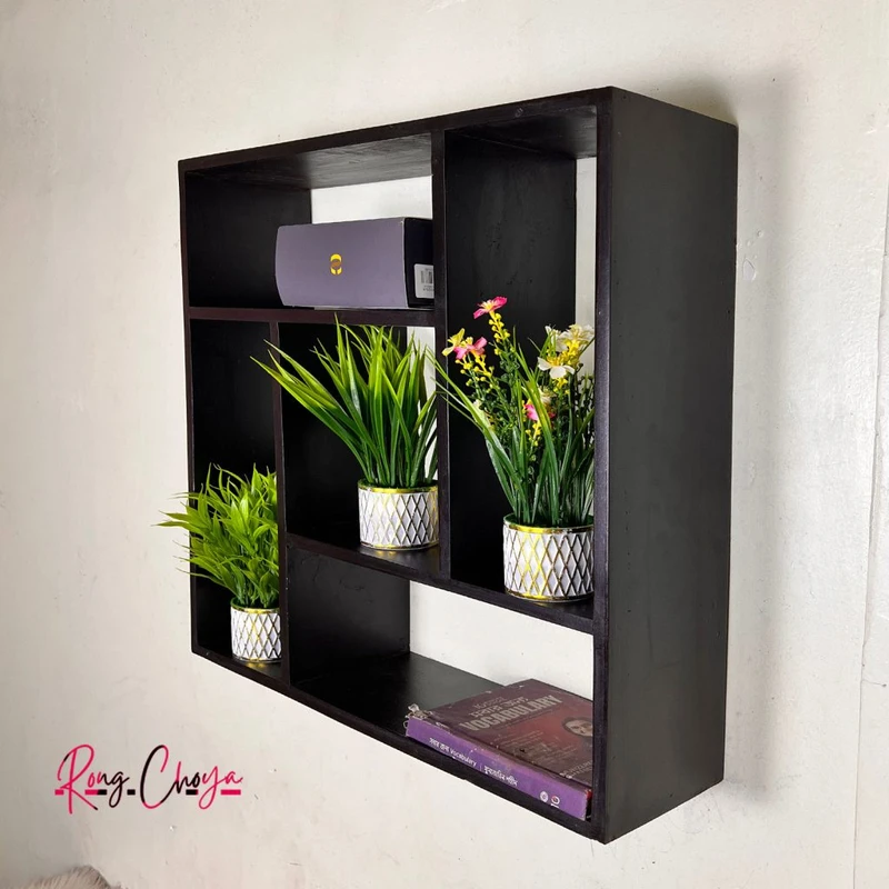 Multifunctional Wall Shelf - Black color