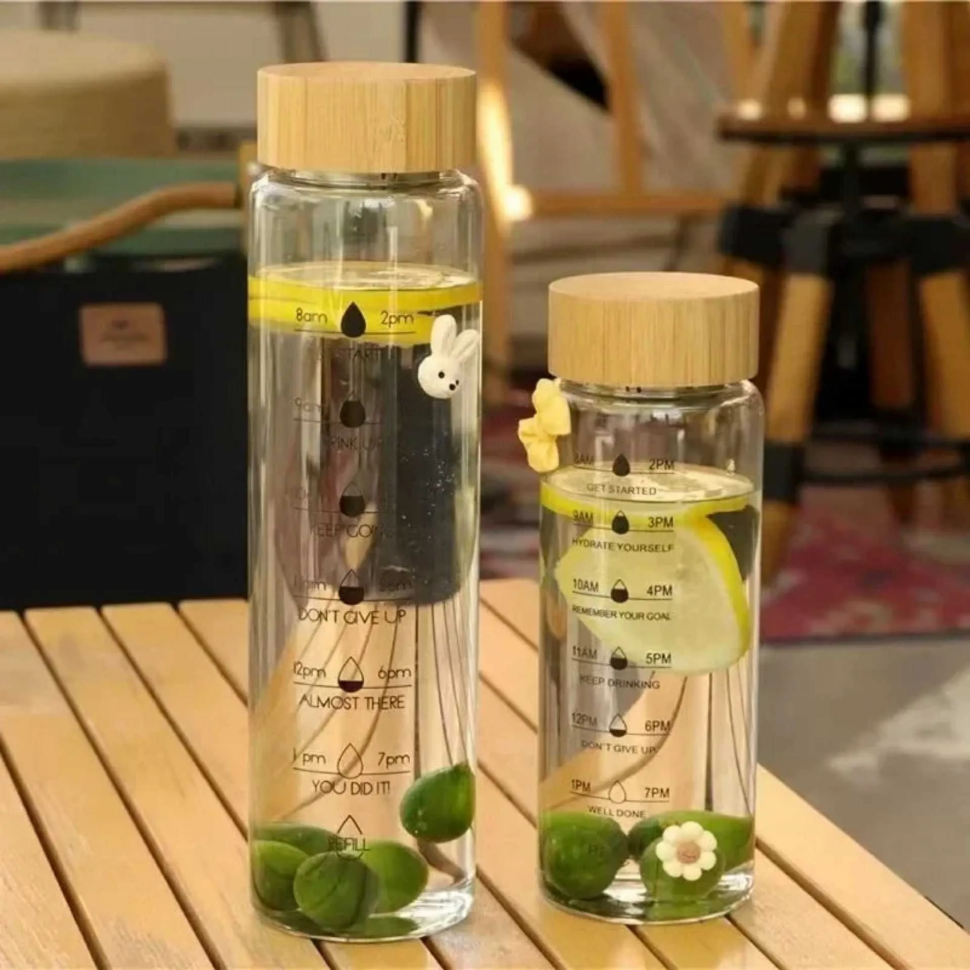 Scaled Hot & Cold Transparent Imported Household Travel Friendly Glass Water Juice Tea Coffee Milk Bottle 🍋🍶🥑 - Image 4