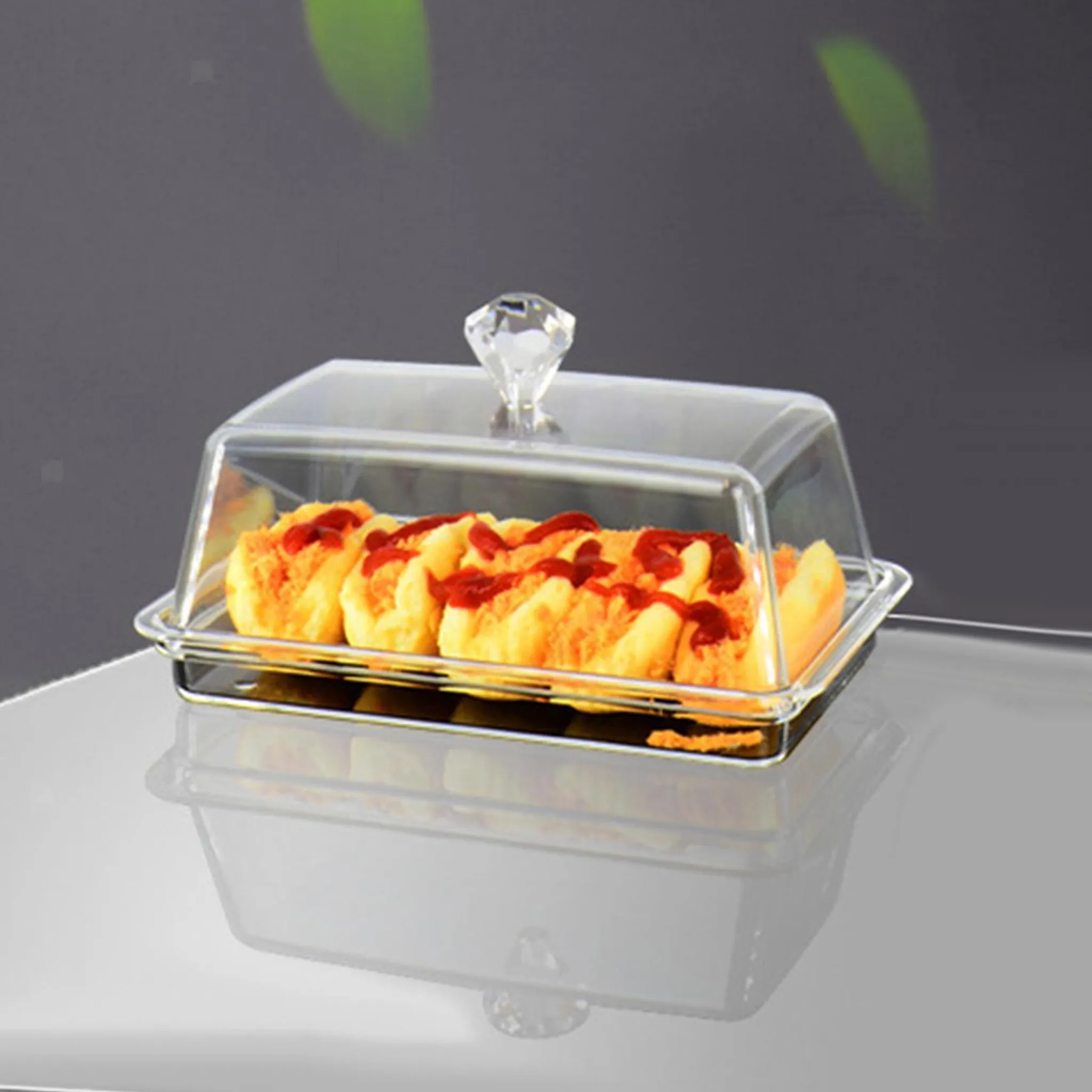 Acrylic Butter Dish Storage Box with Lid Butter Holder