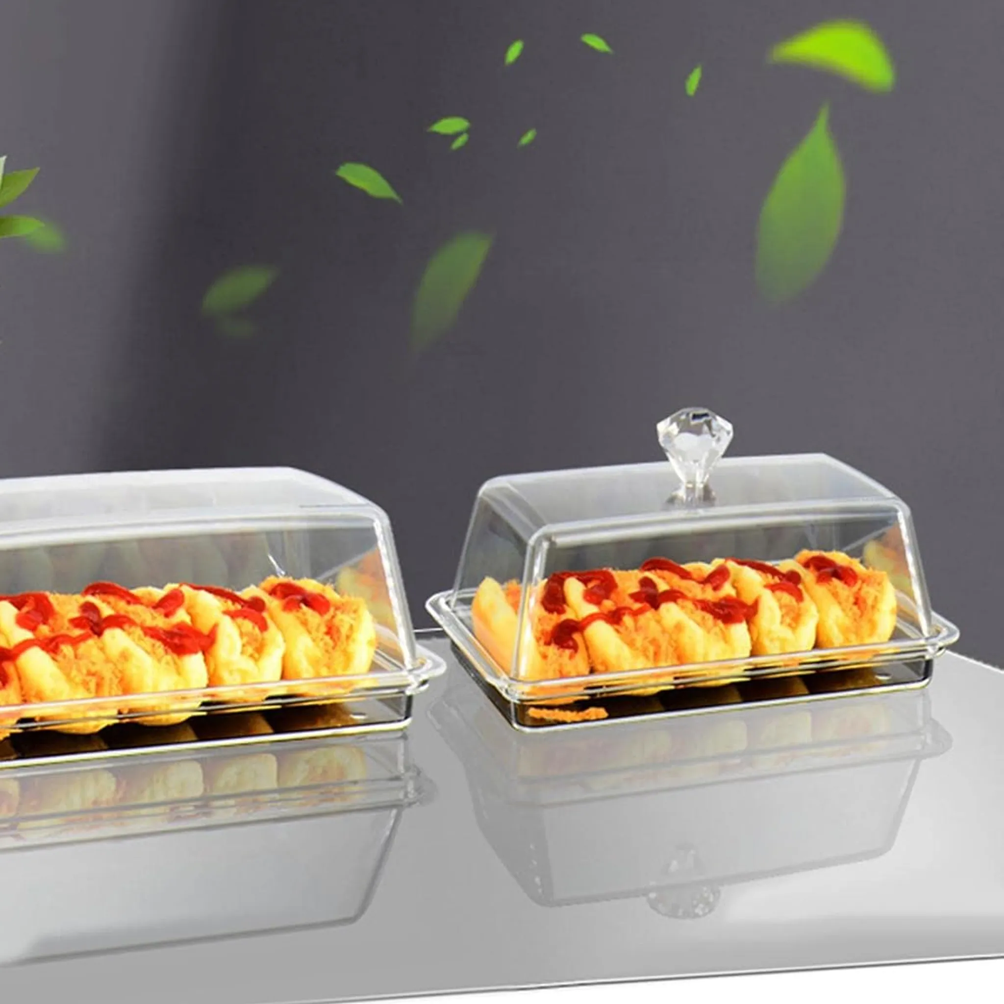 Acrylic Butter Dish Storage Box with Lid Butter Holder