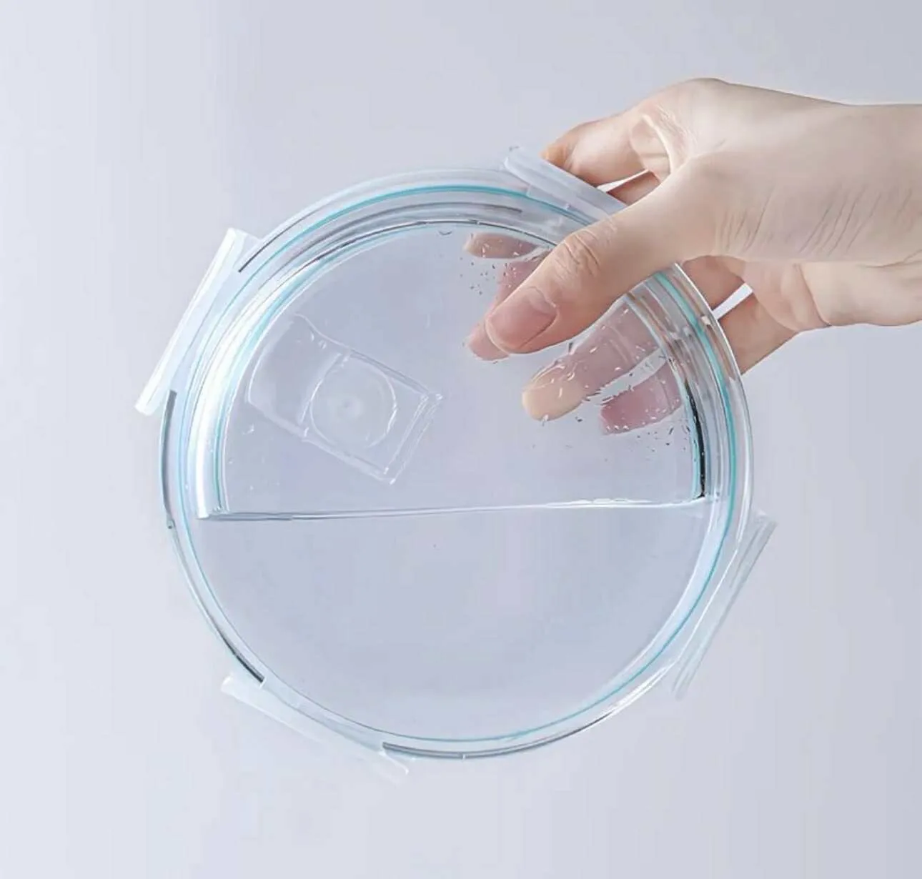 3pc Transparent Round Design Glass Container - Image 5