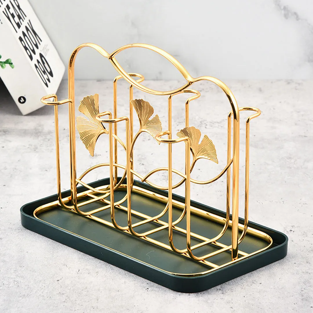 6 Hook Metal & Plastic Glass Stand