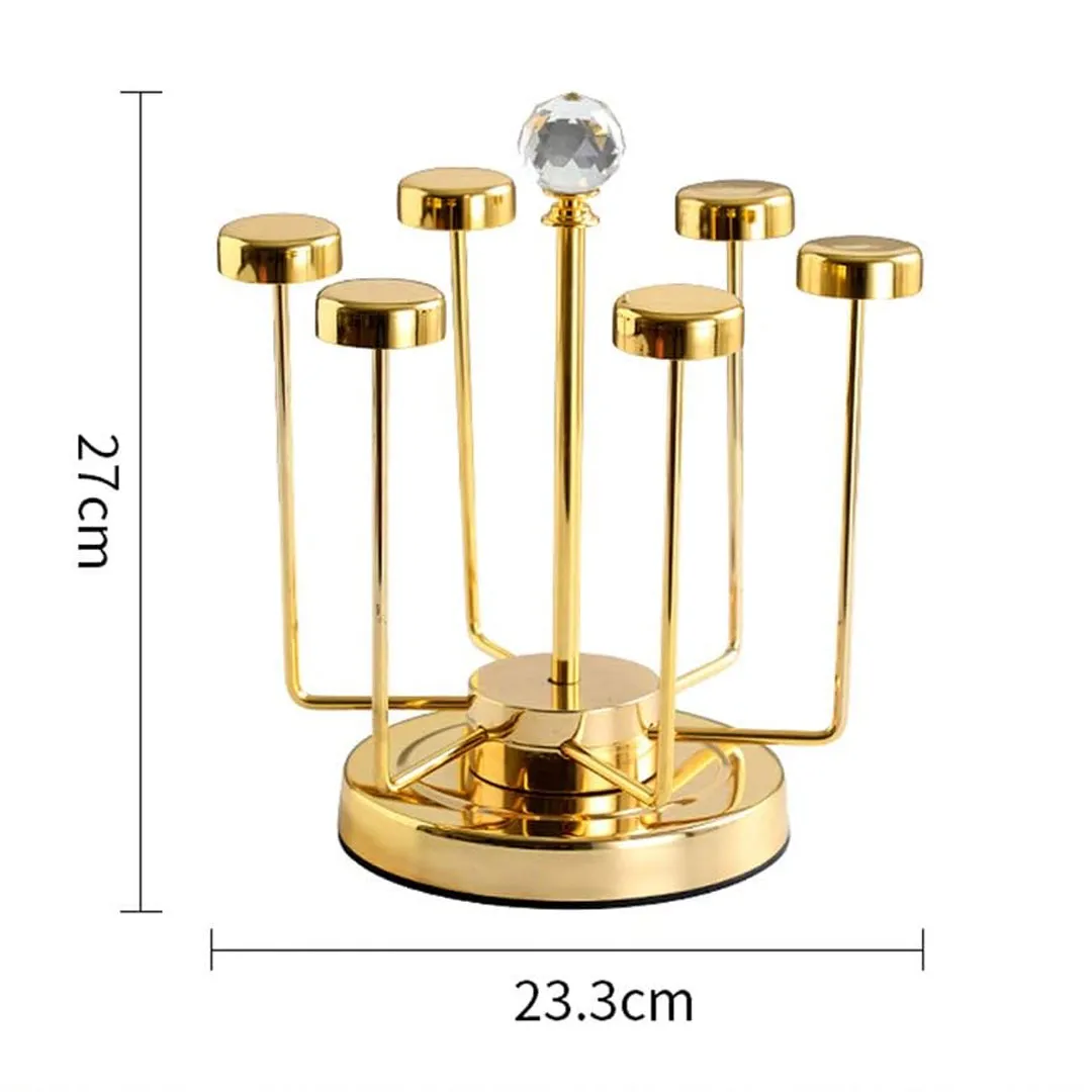 6 Cup Drying Rack Drinking Glass Drainer Stand - Image 3
