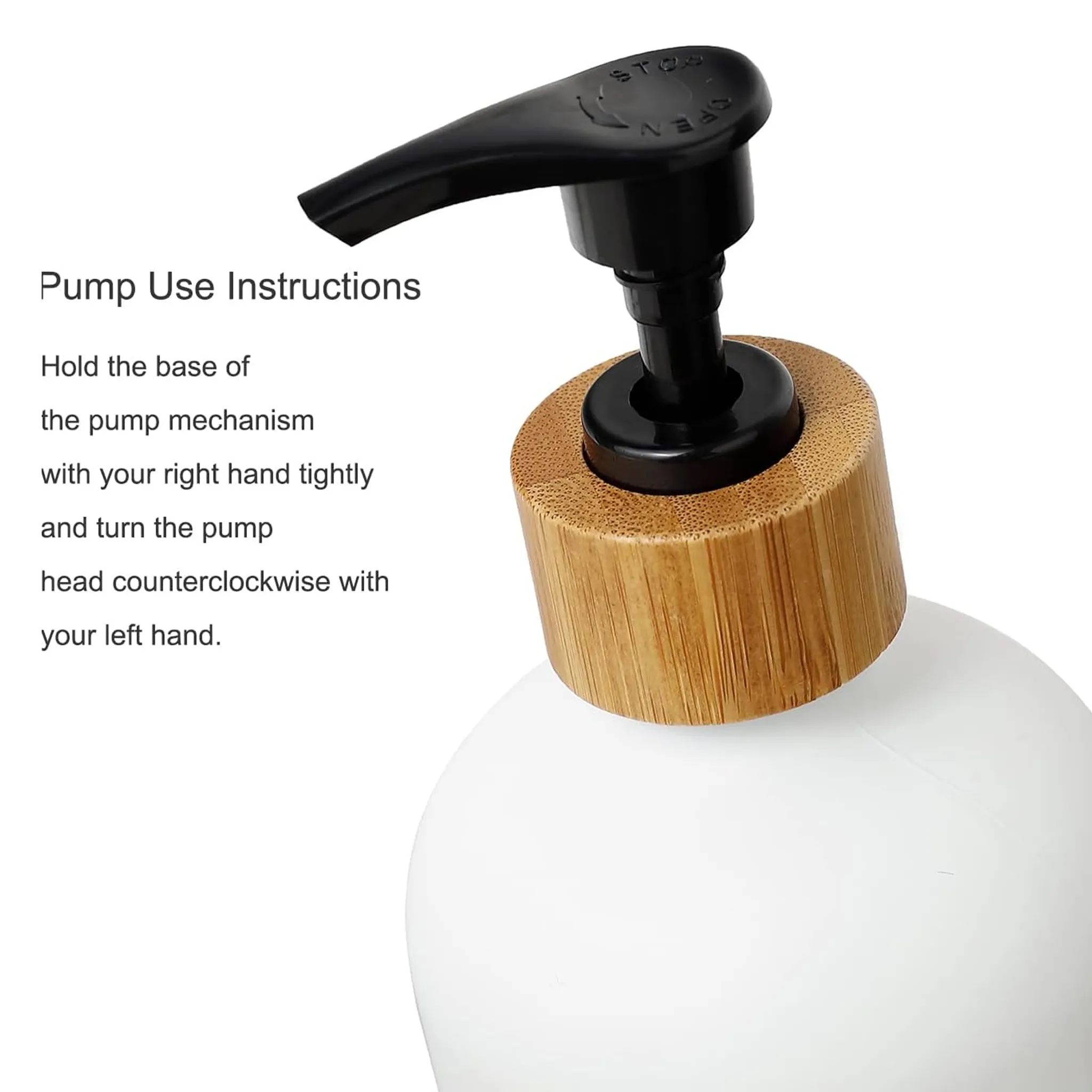 2pcs Bamboo Soap Dispenser with Try
