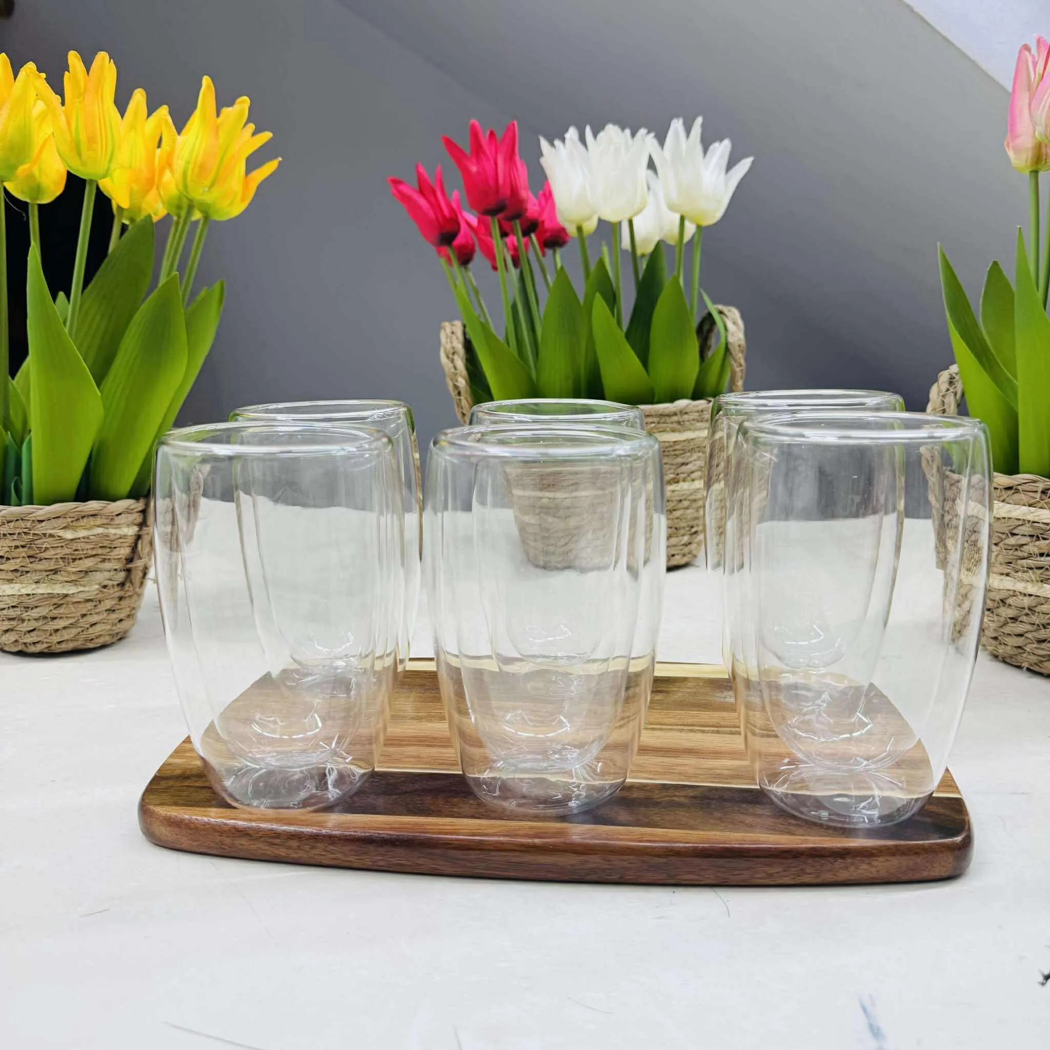 6pc Double wall Glass set - Image 3